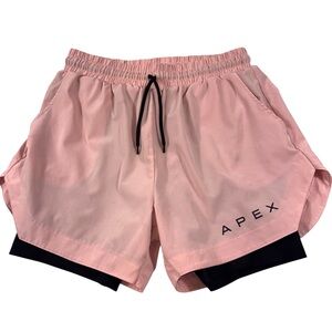 APEX ApexLite‎ 3.0 Lined Moisture Wicking Women Training Shorts Pink Pockets